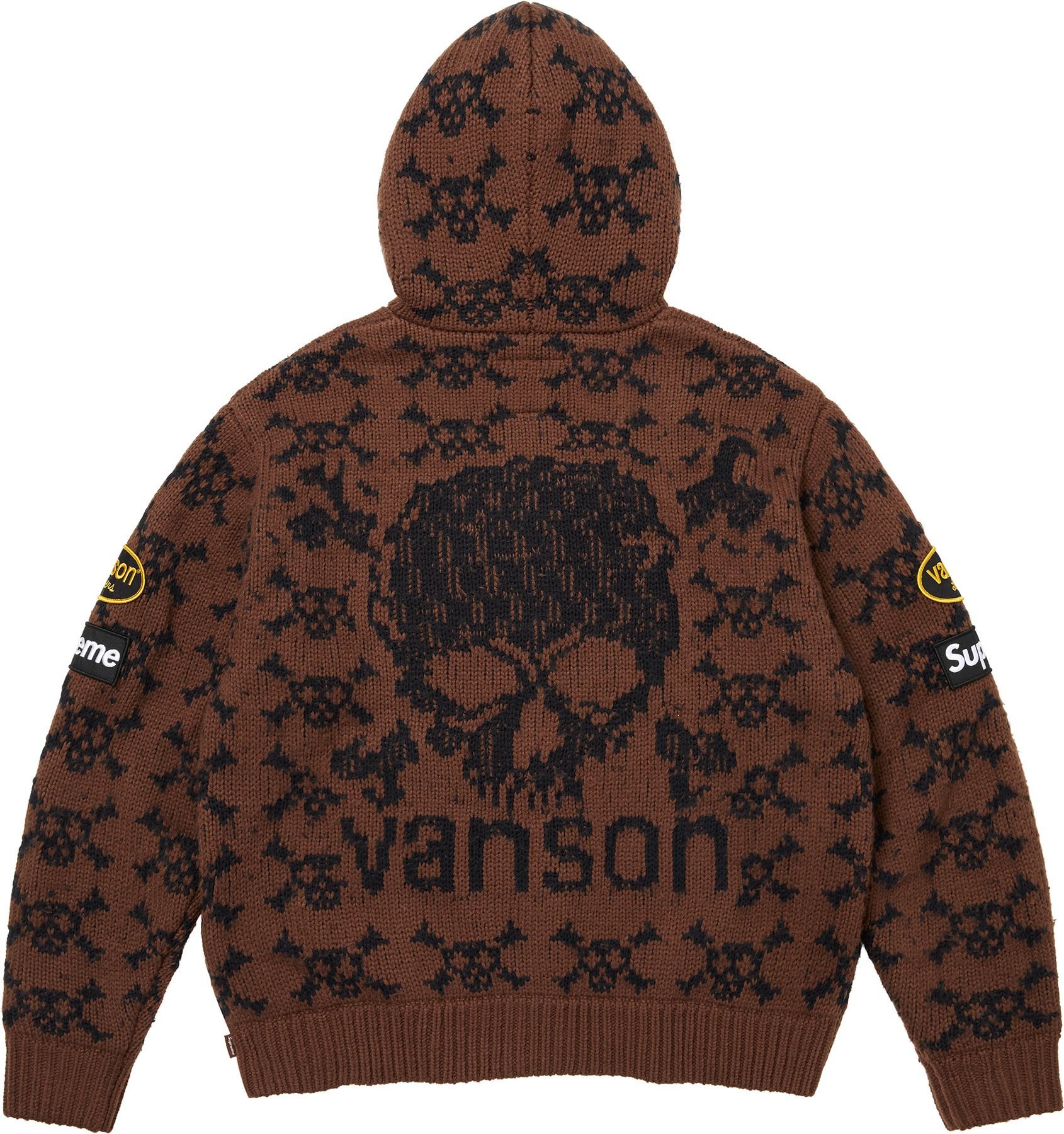 Supreme®/Vanson Leathers® Skull Zip Up Hooded Sweater view 8